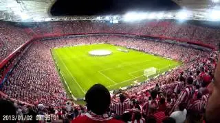 Himno Champions League en San Mam&eacute;s. Athletic-Shakhtar