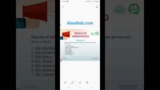 Aiou results 2022 announced|MSc degree programs|Botany,Physics, Math,Stat,chemistry,Science