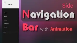 How to Create Side Navigation Bar | Responsive | Pure | Html CSS Only