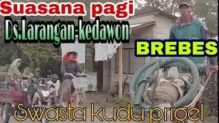 Suasana pagi desa larangan-kedawon-brebes.(Swasta kudu prigel 