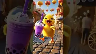 Funny Duck with Bubble Tea 🐤🧋 | Cutest Moment Ever! #shorts #trending #viral #duck