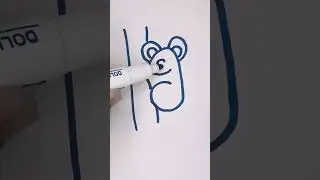 Bear 🐻 on tree#creativesarts #drawing #creativest #howtodraw