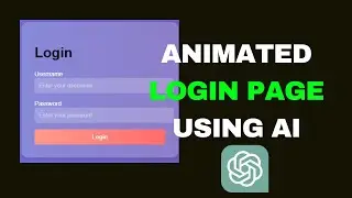 AI-Powered Web Design: Mastering UI with Login Page Creation using HTML & CSS