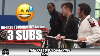 BLUE BELT JIU JITSU TOURNAMENT | NARRATED | 3 MATCHES AND 3 SUBMISSIONS BJIUJITSUTV  ROLLS EP 28