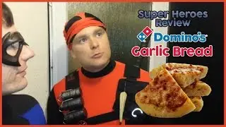 Domino's Garlic Pizza Bread Review (With Superheroes)