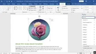 Simple Recipe ebook Template in Microsoft Word