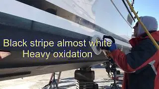 Fiberglass boat hull compound and polish