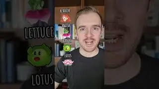 English pronunciation practice (reddish, radish, lettuce, lotus)