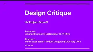 Design Critique - UX Project DroneX