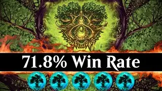 71.8% win rate from Plat to Rank #15 Mythic??? (Mono Green Landfall)
