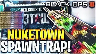How to SPAWN TRAP on NUKETOWN   PT2 (Wood Side) Bo4 INSANE GAMEPLAY*