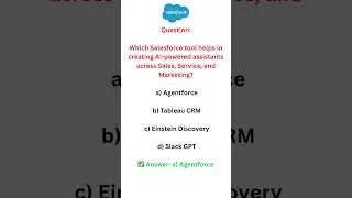 Salesforce AI Specialist MCQs with Answers #SalesforceAI #SalesforceAssociate #SalesforceSpecialist