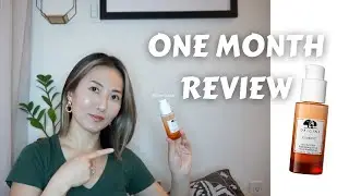 ONE MONTH REVIEW | Origins Ginzing&trade; Into the Glow Brightening Serum | Cheril issa