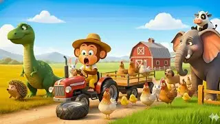 🐒A Beautiful Farm Day Turns Tough as Monkey Kiki Moves Chickens After the Tractor Breaks Down Today🐔