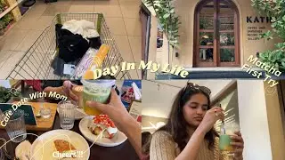 A Day In My Life in Hyderabad | GRWM | Shopping 🛍️ | Cafe Date with Mom | My first Matcha 🍵 