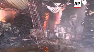 UN warehouse burning in Quetta after explosion