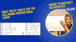 1.1.3 - Make truth tables for each of the following propositional forms