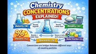 Concentration Made Easy! Molarity, Molality, Percent & Mole Fraction