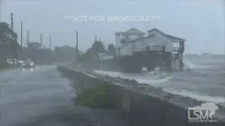 Hurricane Hermine Storm Surge/Waves Alligator Harbor, FL  9-1-16