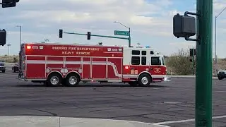 (Q+HORN) Squad 29 Phoenix Fire Dept. Responding