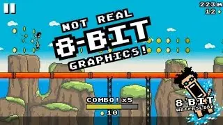 8-BIT WATERSLIDE (Android/IOS) Gameplay HD | Let's Play 8-BIT WATERSLIDE by Ancient Games DS