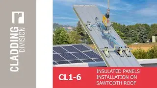 CL1-6 | Vacuum lifter for metal insulated panel installation on a sawtooth roof