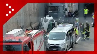 Incidente a Milano sulla A52, furgone mortuaria sul posto