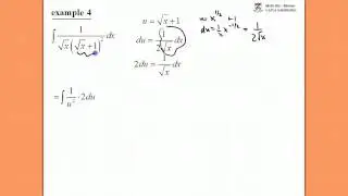 UPenn Math 103 Usubstitution Example #4