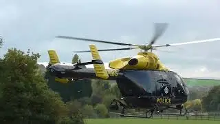 G-CMBS - National Police Air Service - Police Air Support Helicopter - Taking Off From It's Base