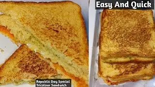 Tricolour Sandwich | Tiranga Sandwich | Republic Day Special Tricolour Sandwich | तिरंगा सैंडविच 