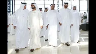 محمد بن راشد ومحمد بن زايد والحكام يحضرون مأدبة غداء أقامها حاكم عجمان