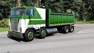 BeamNG Drive - Twin Steer COE Dump Truck Transporting Rocks on the East Coast USA