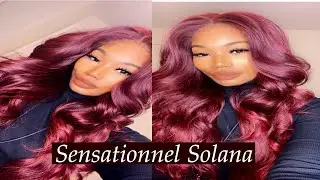 Solana | Sensationnel  Cloud 9 Swiss Lace Wig | Burgundy Wine | Perfect Color For Fall Season