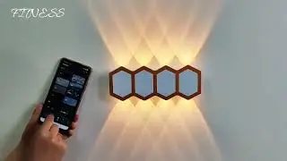 Diamond-shaped 8-head wall lamp#walllamp #ledlights #amazingledlights #decoration