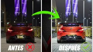 📷C&oacute;mo EDITAR una FOTO NOCTURNA 🚗 // Fotograf&iacute;a de coches autos carros motos // Como edite esta foto?
