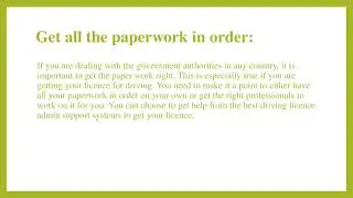 Licence Assistance Online Reviews &ndash; Things You Can Do To Get Your Driving Experience
