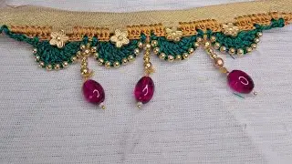 Flowershapebeads sareekuchu makingvideo #sareekuchu #tassels Shree Matha saree kuchu design is live!
