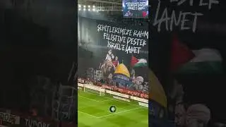 Turkish Football Stadium unveils massive pro-Palestine banner featuring the Al-Aqsa mosque
