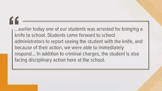 Virginia Beach student brings knife to school