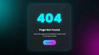 ✨🚫 How to Design a Neon Glass 404 Error Page using HTML & CSS | Full Tutorial 🚫✨