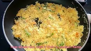 Instant wheat rava upma | no onion no garlic recipe | #breakfast recipe | #Visha Cooking