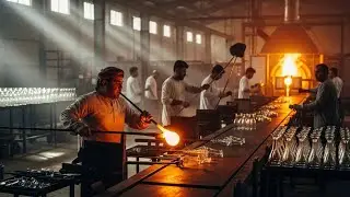Hand-Blown Glass Making Process | Middle Eastern Craft Factory ASMR