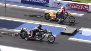 NHRA DIV2 Bristol Dragway Q2 PD qualifying - L Johnny Vickers PD1818  R Dale Nilles PD265
