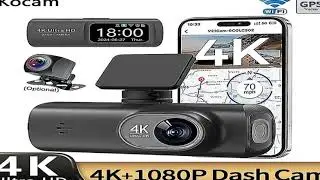 UHD 4K Dash Cam Dual Lens Driving Recorder Car DVR 1080P Rear Lens Camera Built-In WiFi GP