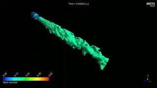 Large Eddy Simulation - Multiphase Jet