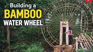 Beautiful Hydropower Generated Using a Handmade Bamboo Water Wheel#turbine