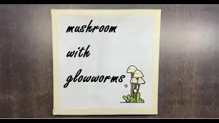 daily challenges #21 acrylic mushroom with glow worms painting |artistmv