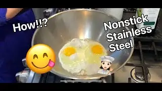 Learn how to make your stainless steel wok, pan, or pot non-stick!