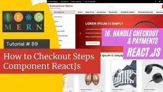 React js Tutorial # 89| How to  Checkout Steps Component in ReactJs |E-Commerce site