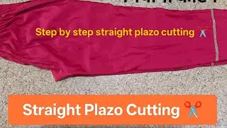 Double Pocket Straight Plazo Pant Cutting ✂️ |  straight plazo cutting and stitching ✂️ 